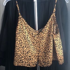 Animal print crop top tank